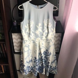 blue cocktail dress